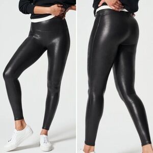 SPANX Faux Leather Leggings in Black
